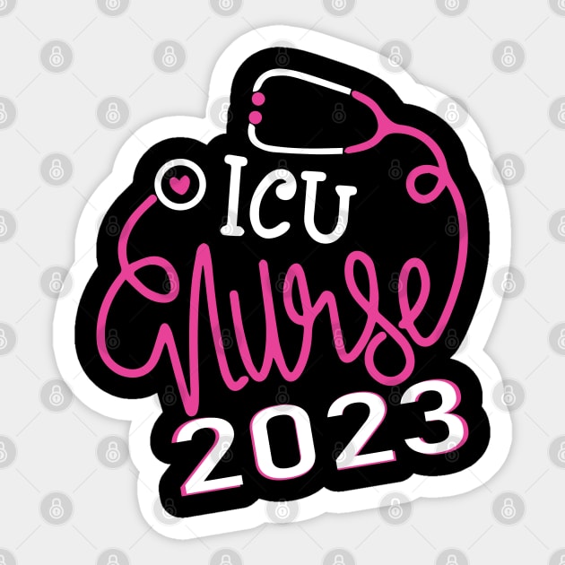 Funny ICU Nurse Squad Awesome RN Nursing Appreciation Sticker by DesignHND